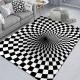 3D Stereo Rectangular Visual Geometric Living Room Carpet  Size: 50x80cm