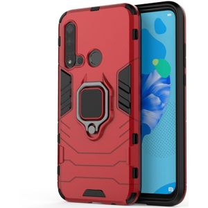 PC + TPU schokbestendige beschermende case voor Huawei P20 Lite (2019)/Nova 5i  met magnetische ring houder (rood)
