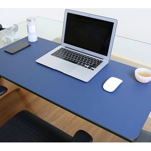 Multifunctionele Business PVC lederen muismat toetsenbord pad tabel mat computer bureau mat  grootte: 120 x 60cm (Sapphire Blue)