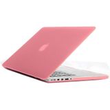 MacBook Pro Retina 13.3 inch Frosted structuur hard Kunststof Hoesje / Case (roze)