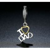 S925 Sterling Silver Heart I Love My Dad Hanger Accessoires