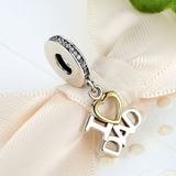 S925 Sterling Silver Heart I Love My Dad Hanger Accessoires