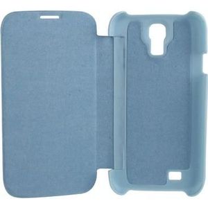 Samsung Galaxy S IV / i9500 Kruis structuur PU Leren + kunststof Flip Hoesje (baby blauw)