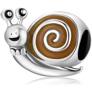 S925 Sterling Zilver Mr. Snail Kralen DIY Armband Necklace Accessoires