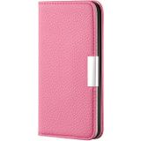 Voor Huawei P20 Lite (2019) Litchi textuur horizontale Flip lederen draagtas met houder & kaartsleuven (roze)
