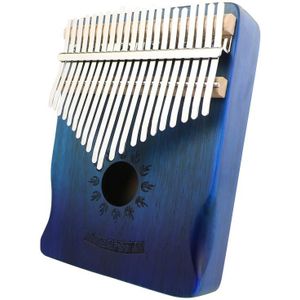 21 Tone Acacia Wood Thumb Piano Kalimba Muziekinstrumenten (Aurora Blue-Sun)