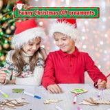 10 PCS kerstversiering kinderen schilderen DIY Houten Plank Invoegen Desktop Ornamenten (Elanden)