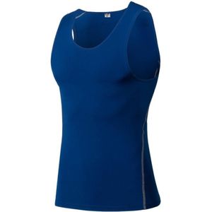 Fitness Running Training Tight Quick Dry Vest (Kleur: Blauwe maat: L)