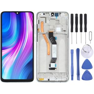 LCD-scherm en Digitizer Volledige assemblage met frame voor Xiaomi Redmi Note 8 Pro (enkele simkaart)(Zilver)