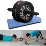Huishoudelijke fitnessapparatuur abdominale krul roller buikspierwiel met knielende pad  kleur: tweewielige zwarte