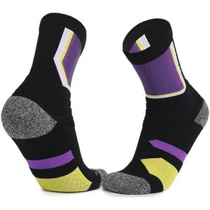 Basketbal sokken dikke handdoek bodem hoge buis sokken (wit oranje)
