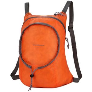 Nylon waterdichte opvouwbare rugzak vrouwen mannen reizen Portable comfort lichtgewicht opslag vouwen tas (oranje)