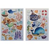 AFG3512 Marine Life Mermaid Lichtgevende Pet Materiaal Muursticker  Specificatie: Blauw