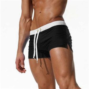 Back Pocket flat shorts zomer strand zwembroek voor mannen  maat: XL (zwart)