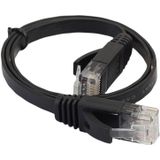 0.5m CAT6 ultra-dunne platte Ethernet netwerk LAN kabel  Patch leiden RJ45 (zwart)