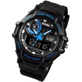 SKMEI 1357 Mens Multifunctionele Sport Digitaal Horloge Student Waterdicht Horloge (Blauw)