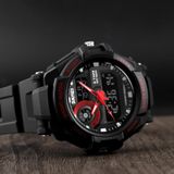 SKMEI 1357 Mens Multifunctionele Sport Digitaal Horloge Student Waterdicht Horloge (Blauw)