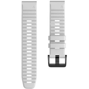 Voor Garmin fenix 6X 26mm Smart Watch Quick release Silicon polsband horlogeband (wit)