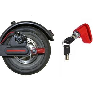 2 PCS Electric Scooter Disc Brake Lock Multi-Function Reinforced Anti-Theft Lock Accessoire voor Xiaomi Mijia M365  Verpakkingsspecificatie: Schijfremvergrendeling (rood )