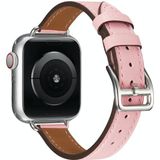 A Style Leather Strap Watchband For Apple Watch Series 6 & SE & 5 & 4 40mm / 3 & 2 & 1 38mm(Pink)