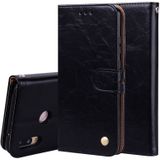 Voor Huawei P20 Lite Business Style olie Wax textuur horizontale Flip lederen draagtas met houder & kaartsleuven & Wallet(Black)
