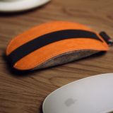 Apple Magic Mouse 2 (EU versie) beschermend Vilt + PU leren Pouch Tasje (Oranje)