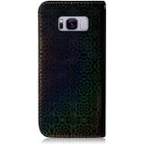 Voor Galaxy S8 plus effen kleur kleurrijke magnetische Buckle horizontale Flip PU lederen draagtas met houder & kaartsleuven & portemonnee & Lanyard (zwart)