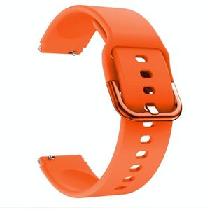 Voor Xiaomi Mi Horloge Galvaniserende Gesp Siliconen Vervanging Riem Watchband (Oranje)