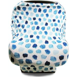 Multifunctionele vergrote kinderwagen voorruit borstvoeding handdoek babystoel cover (blauwe stippen)