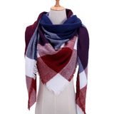 Lente Winter gebreide sjaal nek geruite Pashmina warme sjaals omslagdoeken Lady wrap (B7)