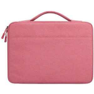 Oxford Cloth Waterdichte laptop handtas voor 15 6 inch laptops  met trunk trolley strap (roze)
