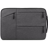 Universele 14 inch Laptoptas Sleeve met Oxford stof en zijvakjes voor MacBook  Samsung  Lenovo  Sony  Dell  Chuwi  Asus  HP (grijs)