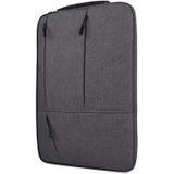 Universele 14 inch Laptoptas Sleeve met Oxford stof en zijvakjes voor MacBook  Samsung  Lenovo  Sony  Dell  Chuwi  Asus  HP (grijs)