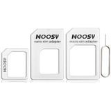 4 in 1 (Nano SIM naar Micro SIM Card+ Micro SIM naar standaard kaart + Nano SIM naar standaard kaart + Sim kaart lade houder uitwerpen Pin sleutel Tool) Kit voor de iPhone 5 / iPhone 4 & 4S(White)