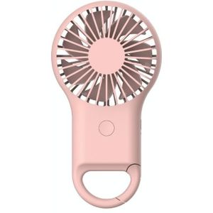 Handheld Pocket Mini kleine ventilator draagbare opladen outdoor USB-ventilator met 7 kleuren licht (roze)