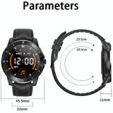 MX12 1 3 inch IPS kleurenscherm IP68 waterdicht slim horloge  ondersteuning Bluetooth call / slaap monitoring / hartslag monitoring  stijl: lederen riem (zilverbruin)