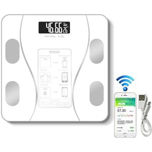 Household Smart Body Fat elektronische weegschaal  USB-oplaadversie (wit)