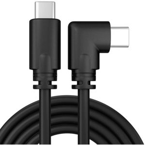 3m USB / Type-C naar USB-C / Type-C Elleboog 5Gbps 60W USB3.1 Gen1 snellaadgegevenssynchronisatiekabel