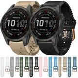 Voor Garmin Fenix 7S Sapphire Solar 20 mm dames siliconen horlogeband met veterpons