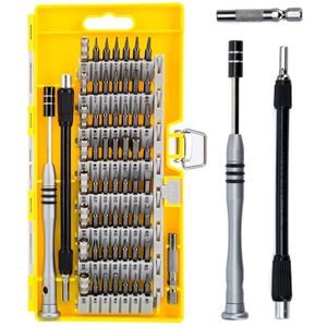 60 in 1 S2 gereedschap staal precisie schroevendraaier Nutdriver bit Repair tools Kit (geel)