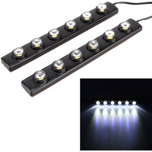 6LEDs SMD-5050 DC12V / 1 3 W / 5500K / 65LM auto dagrijverlichting