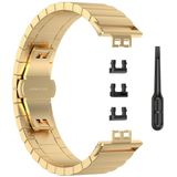 Voor Huawei Watch Fit roestvrij staal vervangende riem horlogeband (goud)