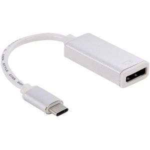 USB-C / Type-C 3.1 naar Display Adapter Kabel voor MacBook 12 inch  Chromebook Pixel 2015  Nokia N1 Tablet PC  Lengte: 10cm (zilverkleurig)