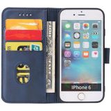 Calf Texture Buckle Horizontal Flip Leather Case with Holder & Card Slots & Wallet For iPhone 6 Plus & 6s Plus(Blue)