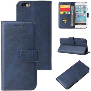 Calf Texture Buckle Horizontal Flip Leather Case with Holder & Card Slots & Wallet For iPhone 6 Plus & 6s Plus(Blue)