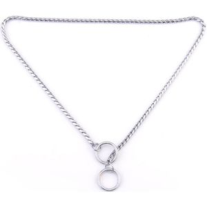 Huisdier kragen huisdier nek riem hond nekband Snake ketting hond keten solide metalen ketting hond Collar Length:40cm(Silver)