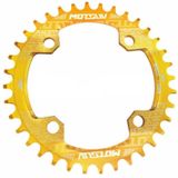 MOTSUV ronde smalle brede Chainring MTB fiets 104BCD tand plaat onderdelen elliptische plaat 34T (geel)