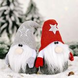 3 PCS Kerst ornament vijfpuntige star forester pop santa claus ornament (Rode Hoed)