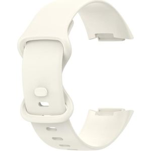 Voor Fitbit Charge 5 monochromatische silicagel om horlogeband te vervangen Size: groot formaat (melkachtig wit)