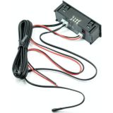 3 in 1 auto hoge precisie elektronische LED lichtgevende klok + thermometer + voltmeter (groen)